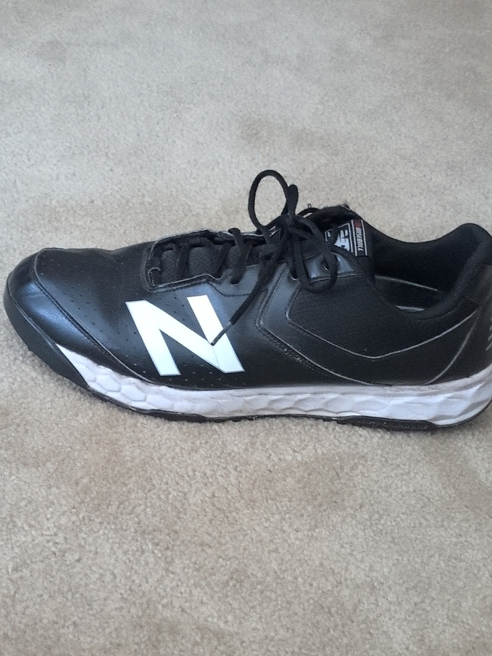 New Balance Men’s Referee Turf Black and White Athletic Sneaker